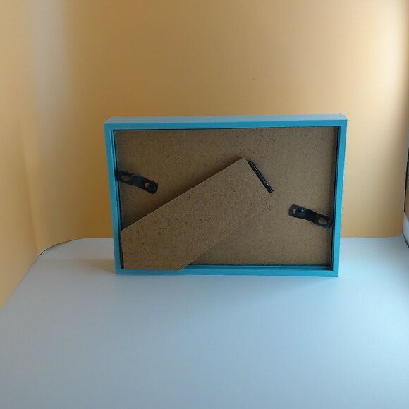 Girl with Red Turban 4x6 Art print within a new light blue/gold wood Frame - Picture 6 of 6